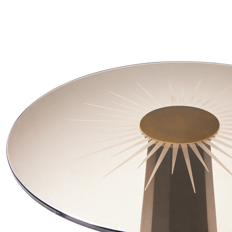 St. Charles Dove Gray Chairside Table from Michael Amini - Luna Furniture