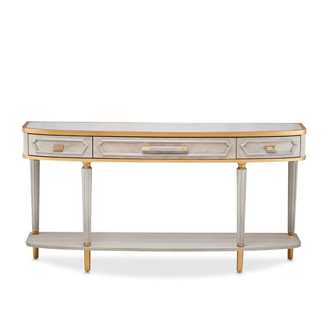 St. Charles Dove Gray Console Table from Michael Amini - Luna Furniture