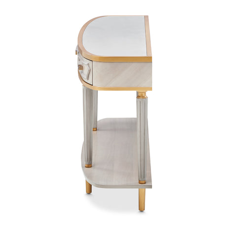 St. Charles Dove Gray Console Table from Michael Amini - Luna Furniture