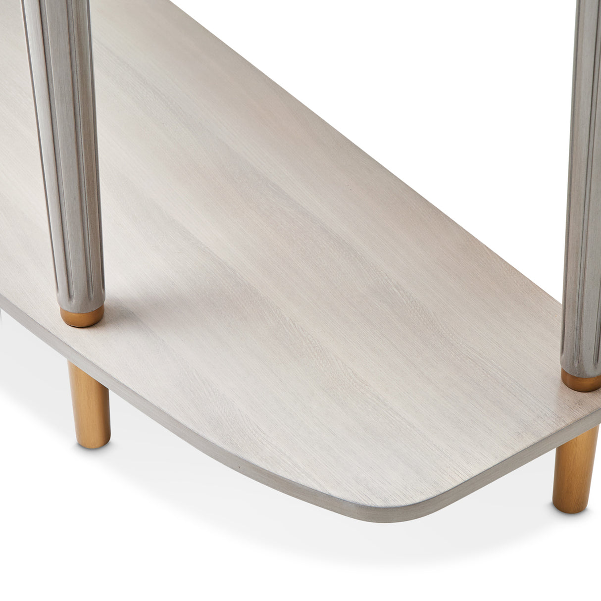 St. Charles Dove Gray Console Table from Michael Amini - Luna Furniture