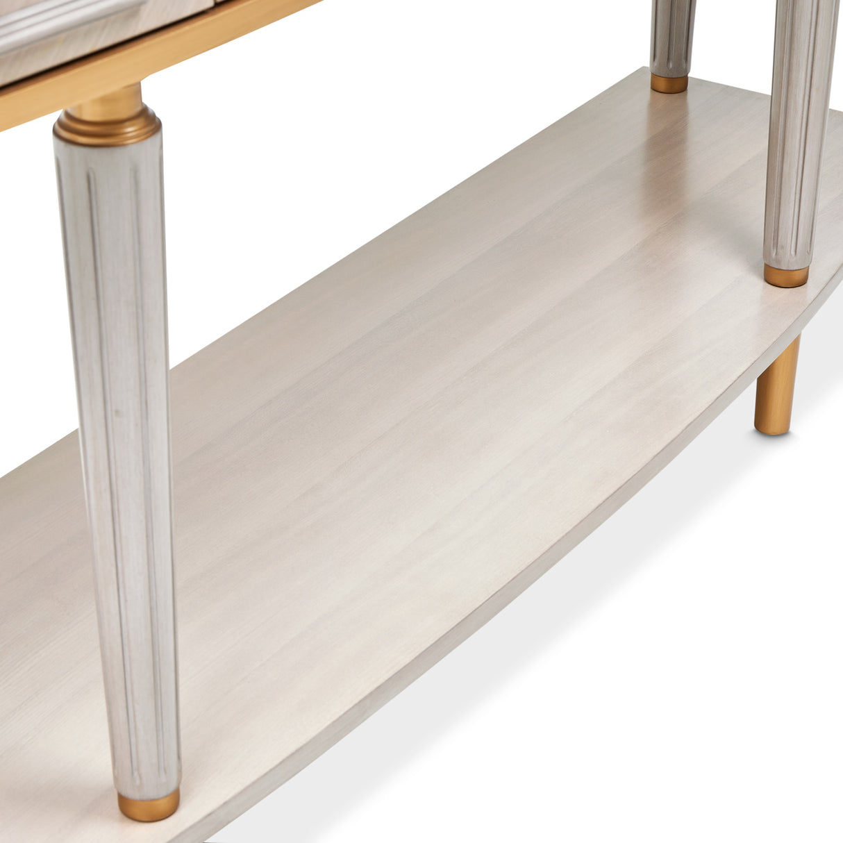 St. Charles Dove Gray Console Table from Michael Amini - Luna Furniture