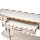 St. Charles Dove Gray Console Table from Michael Amini - Luna Furniture