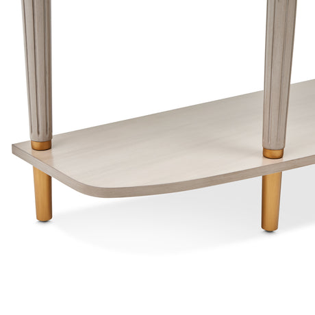 St. Charles Dove Gray Console Table from Michael Amini - Luna Furniture