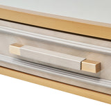 St. Charles Dove Gray Console Table from Michael Amini - Luna Furniture