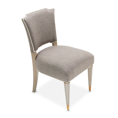 St. Charles Dove Gray Vanity Chair from Michael Amini - Luna Furniture