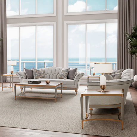 St. Charles Dove Gray Sofa from Michael Amini - Luna Furniture
