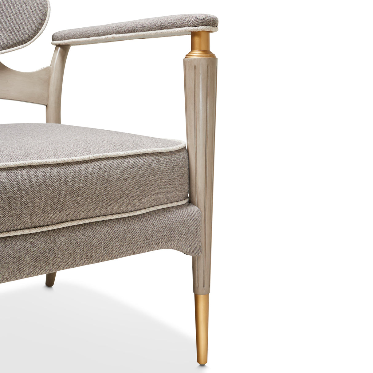 St. Charles Dove Gray Accent Chair from Michael Amini - Luna Furniture
