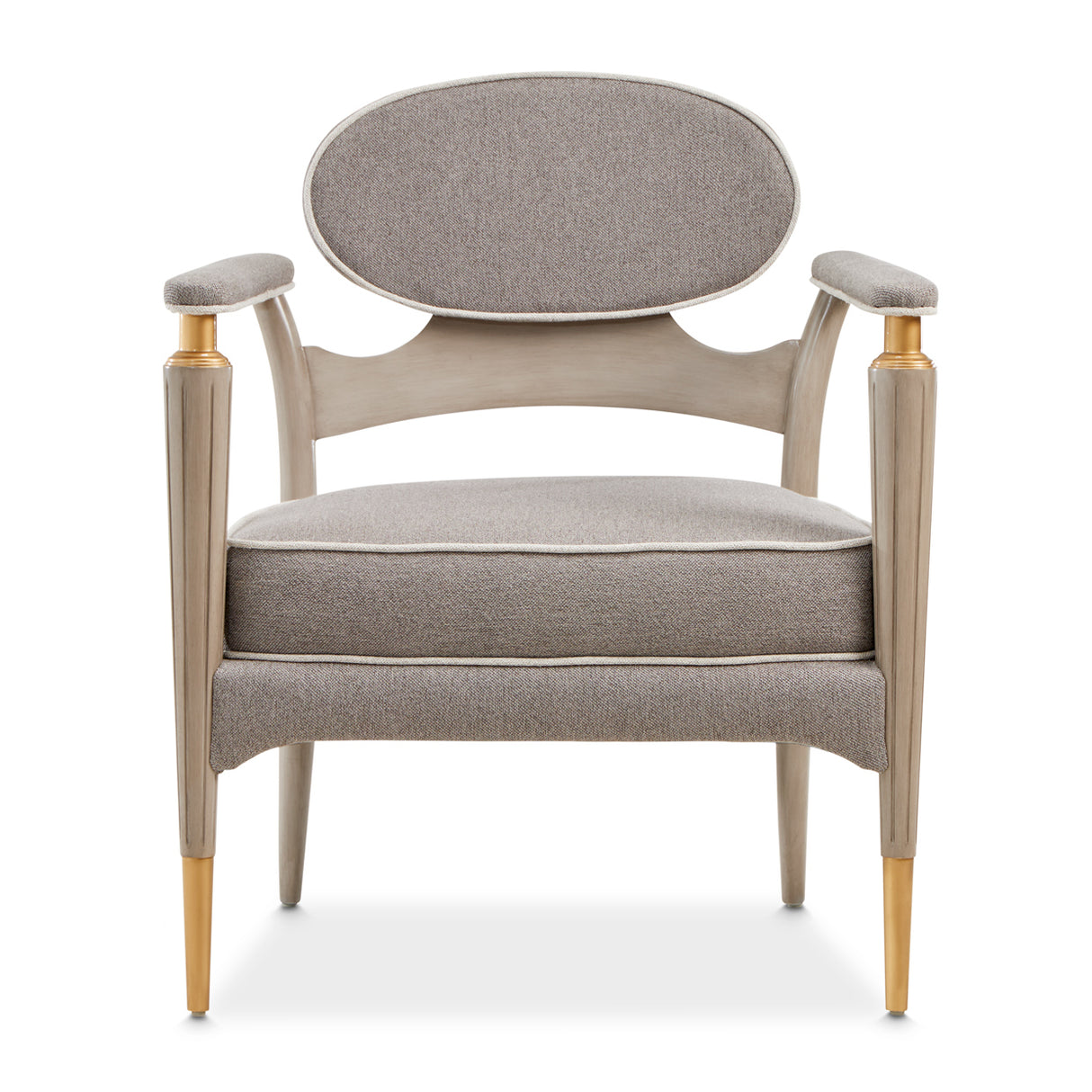 St. Charles Dove Gray Accent Chair from Michael Amini - Luna Furniture