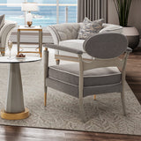 St. Charles Dove Gray Accent Chair from Michael Amini - Luna Furniture
