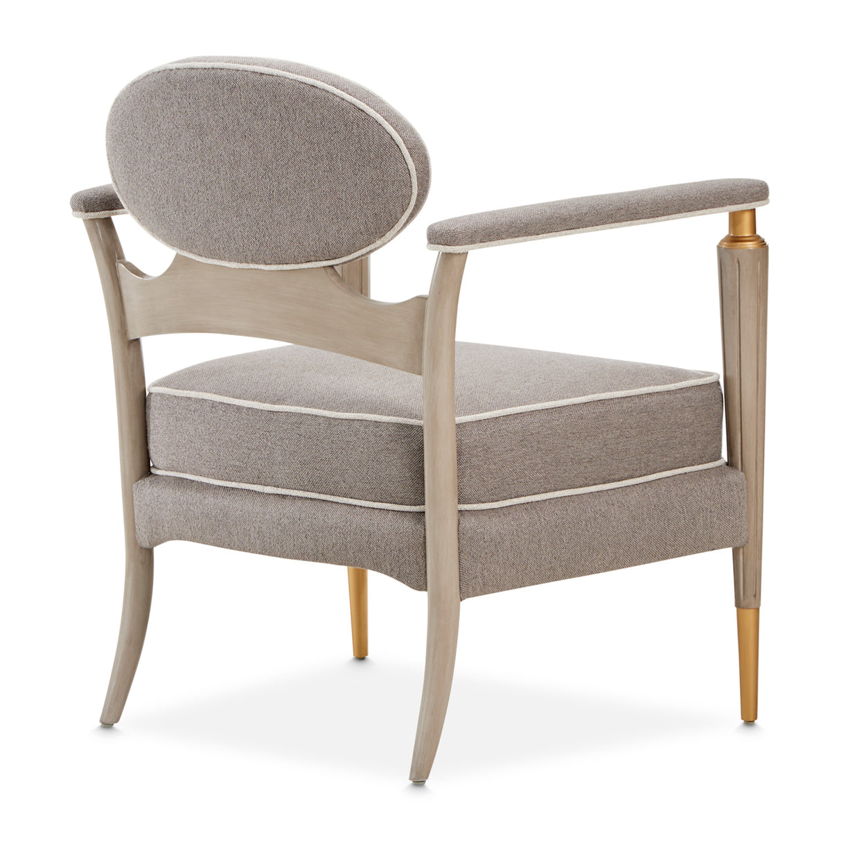 St. Charles Dove Gray Accent Chair from Michael Amini - Luna Furniture