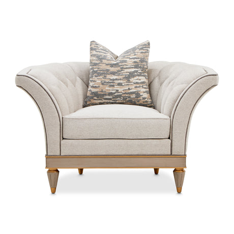 St. Charles Dove Gray Matching Chair from Michael Amini - Luna Furniture