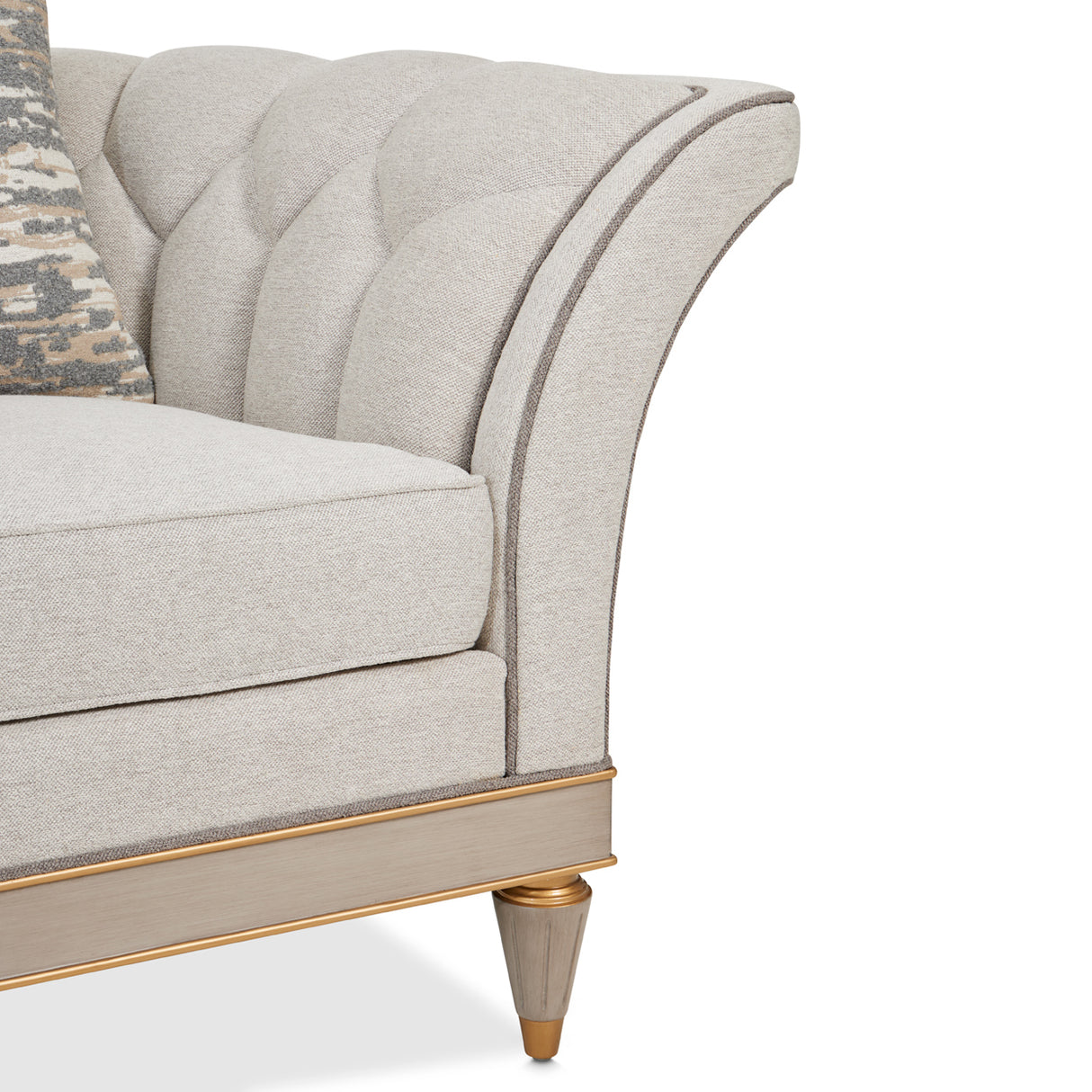 St. Charles Dove Gray Matching Chair from Michael Amini - Luna Furniture