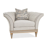 St. Charles Dove Gray Matching Chair from Michael Amini - Luna Furniture
