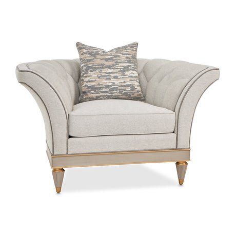St. Charles Dove Gray Matching Chair from Michael Amini - Luna Furniture