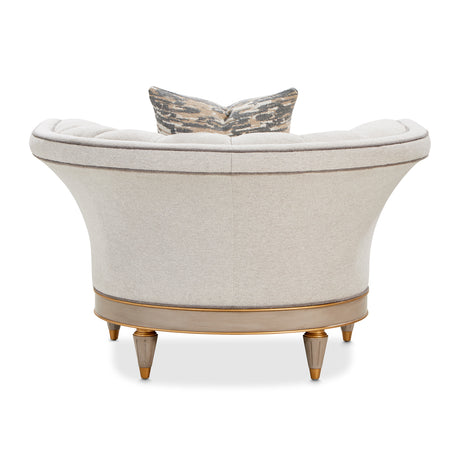 St. Charles Dove Gray Matching Chair from Michael Amini - Luna Furniture