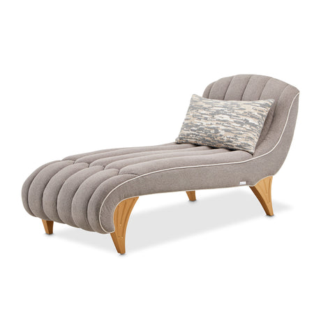 St. Charles Dove Gray Chaise from Michael Amini - Luna Furniture