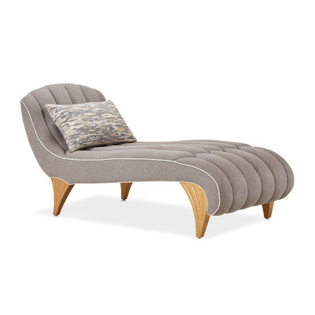 St. Charles Dove Gray Chaise from Michael Amini - Luna Furniture