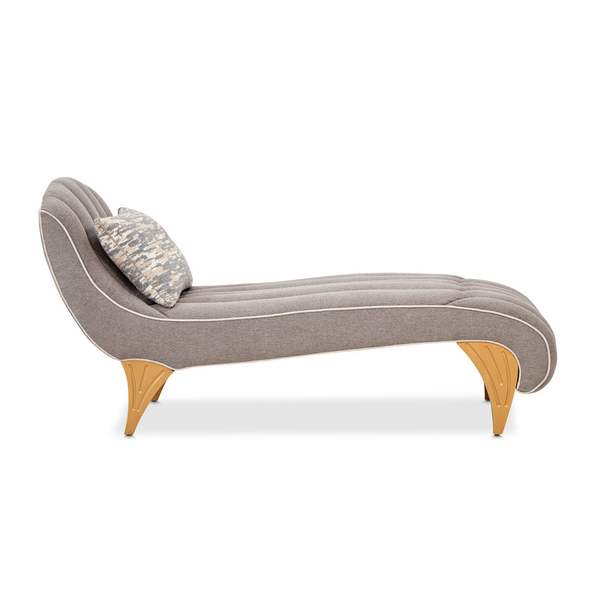 St. Charles Dove Gray Chaise from Michael Amini - Luna Furniture