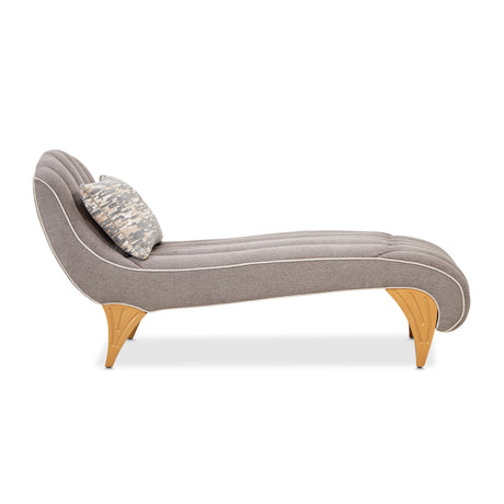 St. Charles Dove Gray Chaise from Michael Amini - Luna Furniture