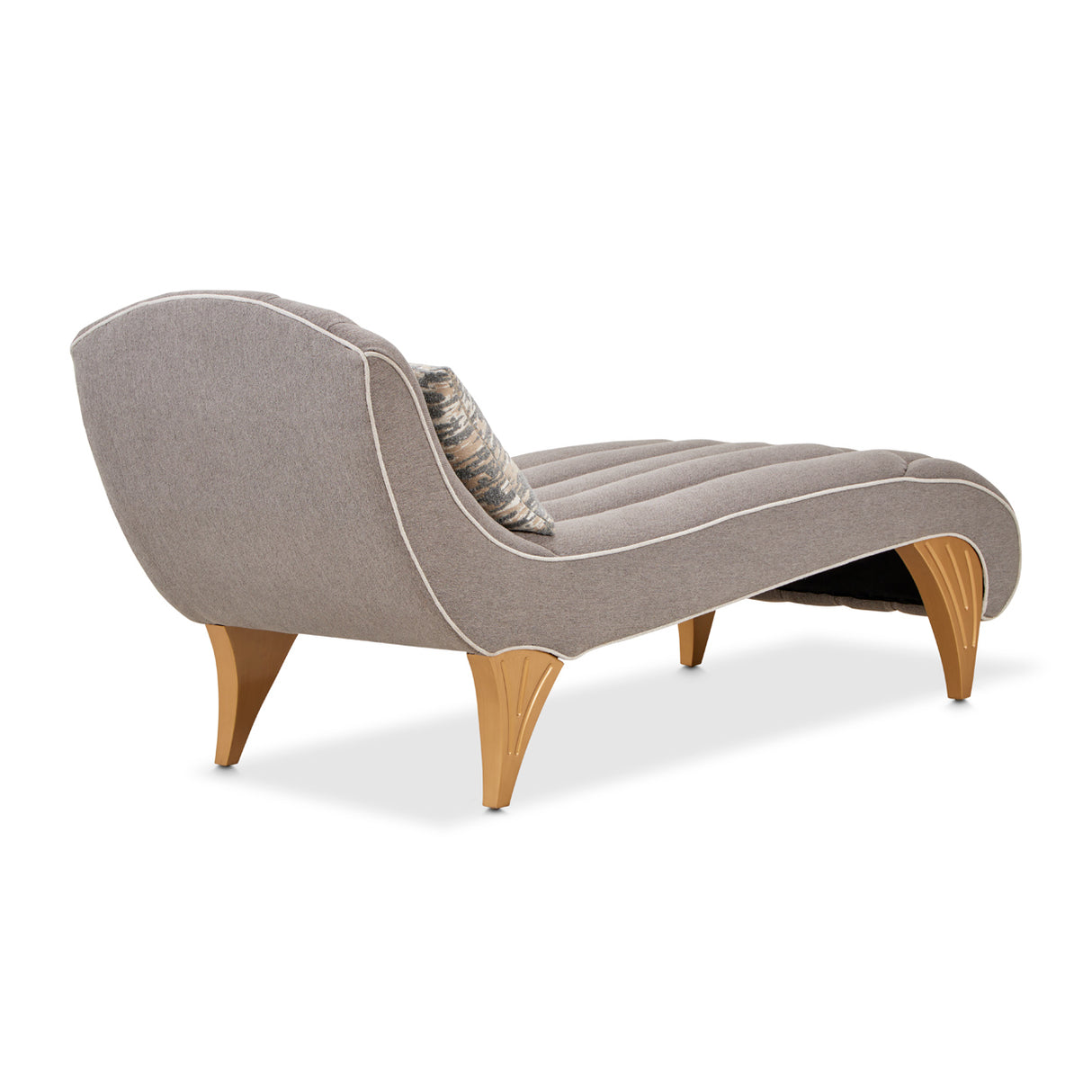 St. Charles Dove Gray Chaise from Michael Amini - Luna Furniture