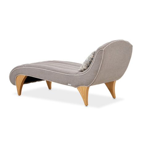 St. Charles Dove Gray Chaise from Michael Amini - Luna Furniture