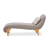 St. Charles Dove Gray Chaise from Michael Amini - Luna Furniture