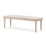 St. Charles Dove Gray Accent Bench from Michael Amini - Luna Furniture