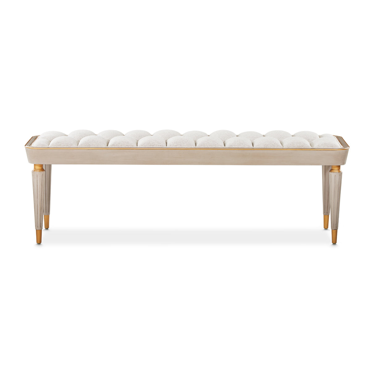 St. Charles Dove Gray Accent Bench from Michael Amini - Luna Furniture