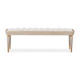 St. Charles Dove Gray Accent Bench from Michael Amini - Luna Furniture