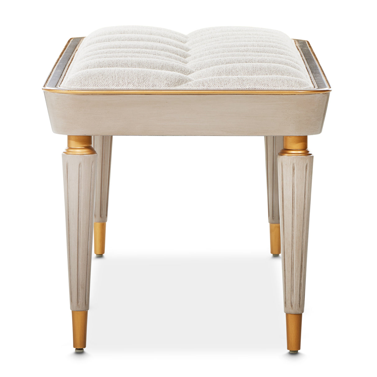 St. Charles Dove Gray Accent Bench from Michael Amini - Luna Furniture