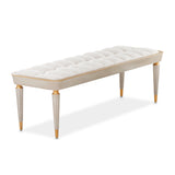 St. Charles Dove Gray Accent Bench from Michael Amini - Luna Furniture