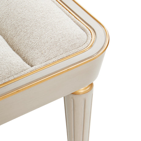 St. Charles Dove Gray Accent Bench from Michael Amini - Luna Furniture