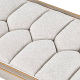St. Charles Dove Gray Accent Bench from Michael Amini - Luna Furniture