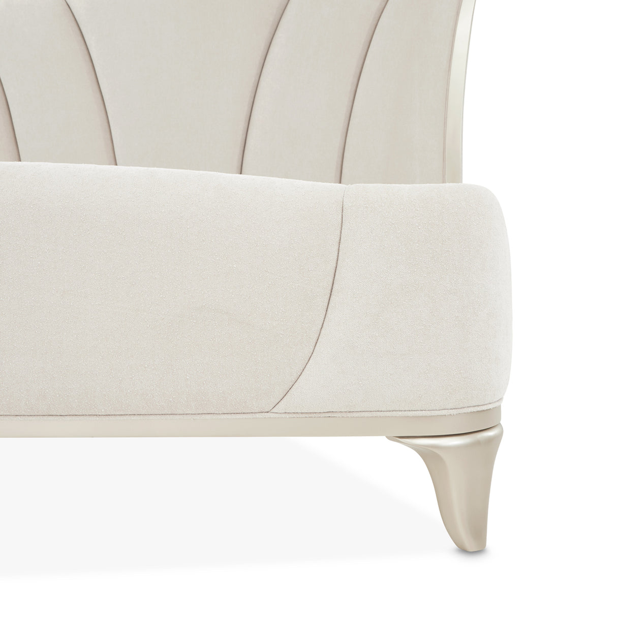 La Marisia Creamy Pearl Queen Upholstered Bed (3pc) from Michael Amini - Luna Furniture