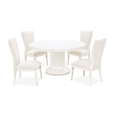 La Marisia Creamy Pearl Round Dining Table from Michael Amini - Luna Furniture