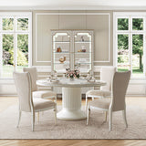 La Marisia Creamy Pearl Round Dining Table from Michael Amini - Luna Furniture
