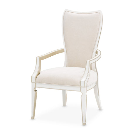 La Marisia Creamy Pearl Dining Arm Chair from Michael Amini - Luna Furniture