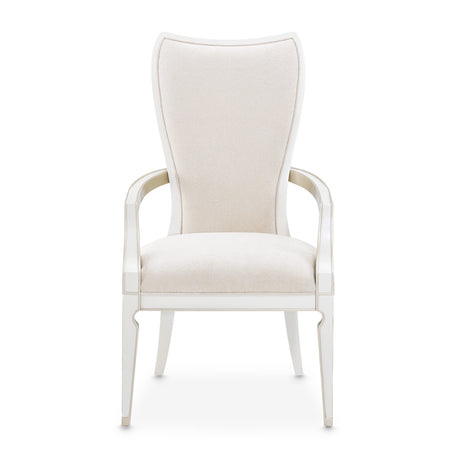 La Marisia Creamy Pearl Dining Arm Chair from Michael Amini - Luna Furniture