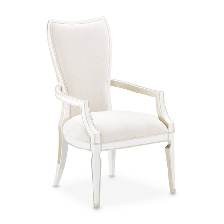 La Marisia Creamy Pearl Dining Arm Chair from Michael Amini - Luna Furniture