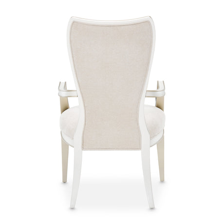 La Marisia Creamy Pearl Dining Arm Chair from Michael Amini - Luna Furniture