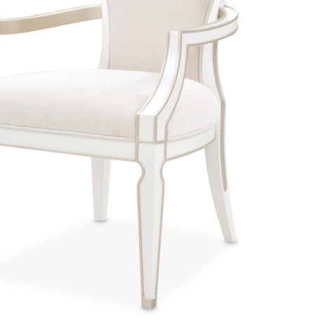 La Marisia Creamy Pearl Dining Arm Chair from Michael Amini - Luna Furniture