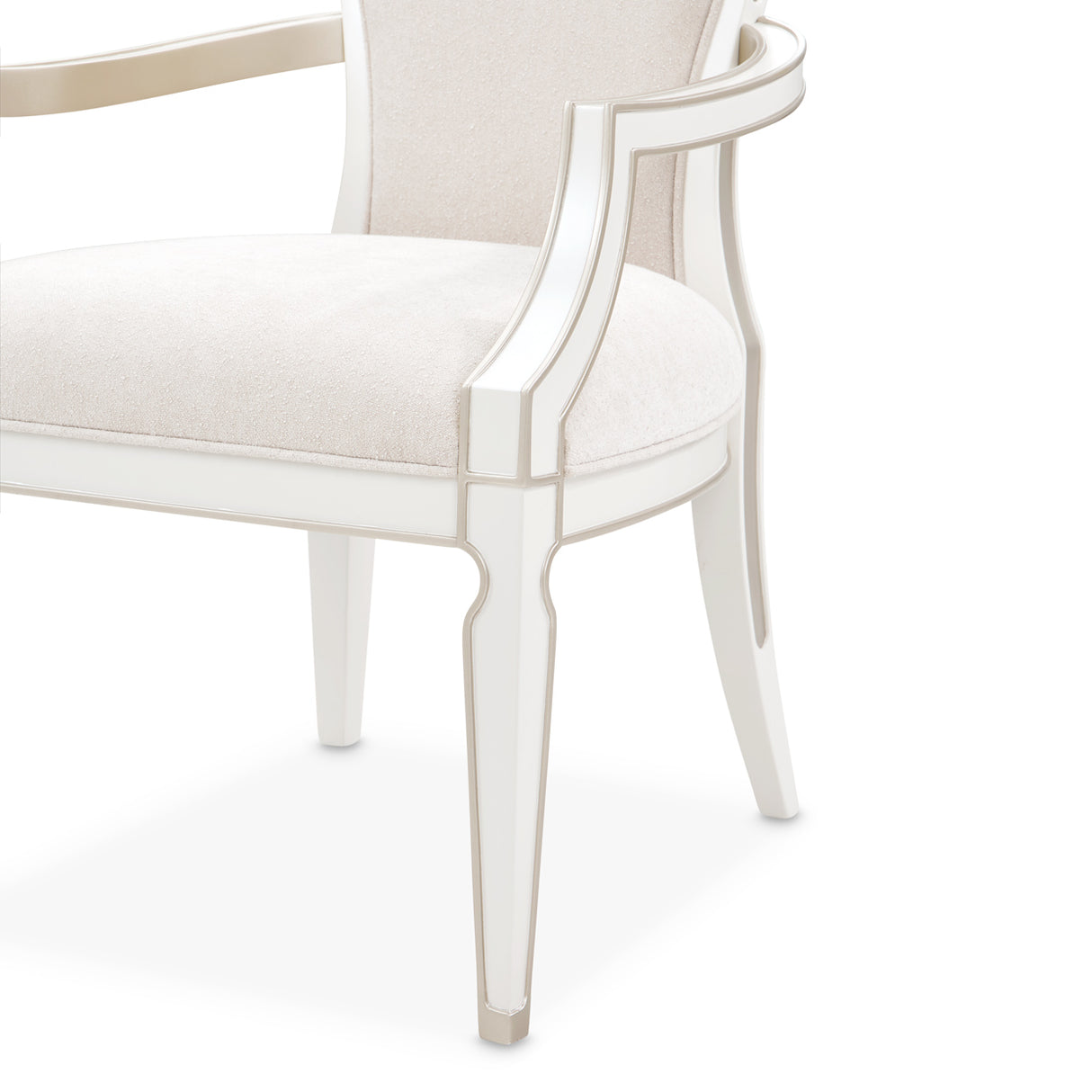 La Marisia Creamy Pearl Dining Arm Chair from Michael Amini - Luna Furniture