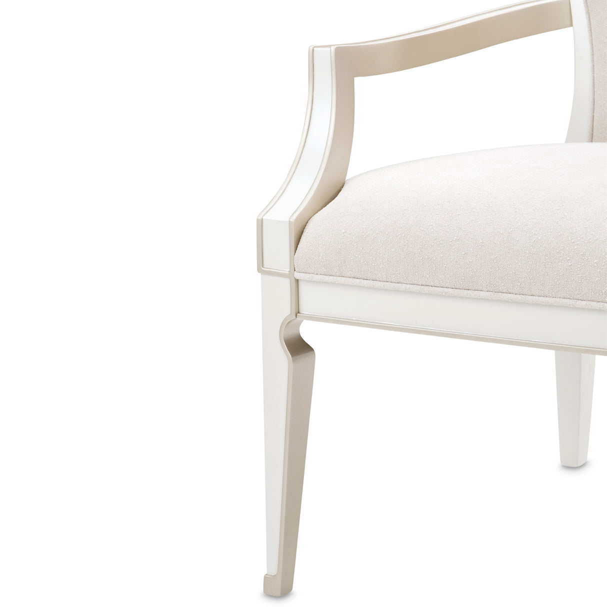 La Marisia Creamy Pearl Dining Arm Chair from Michael Amini - Luna Furniture