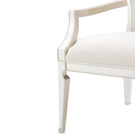 La Marisia Creamy Pearl Dining Arm Chair from Michael Amini - Luna Furniture