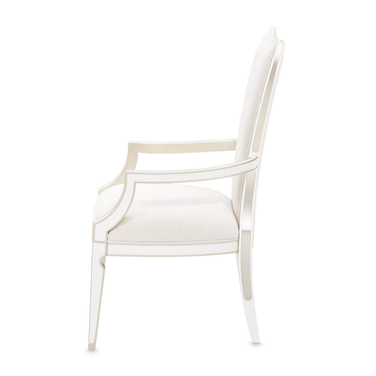 La Marisia Creamy Pearl Dining Arm Chair from Michael Amini - Luna Furniture
