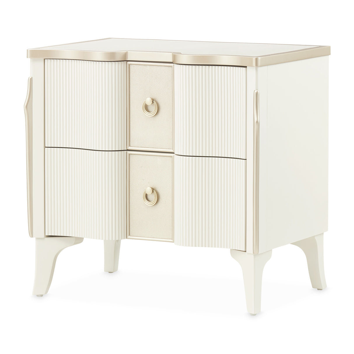 La Marisia Creamy Pearl Nightstand from Michael Amini - Luna Furniture