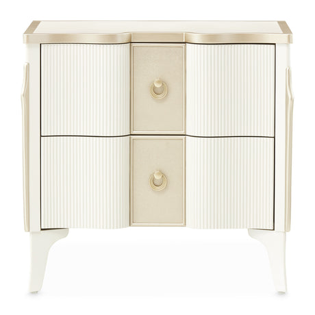 La Marisia Creamy Pearl Nightstand from Michael Amini - Luna Furniture