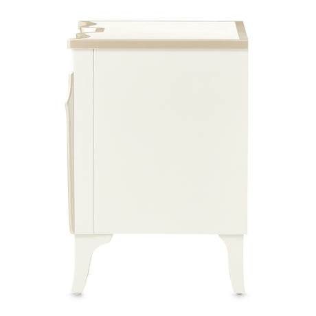 La Marisia Creamy Pearl Nightstand from Michael Amini - Luna Furniture