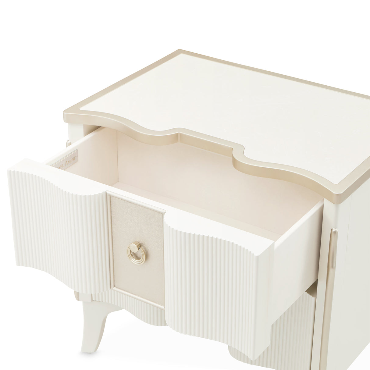 La Marisia Creamy Pearl Nightstand from Michael Amini - Luna Furniture