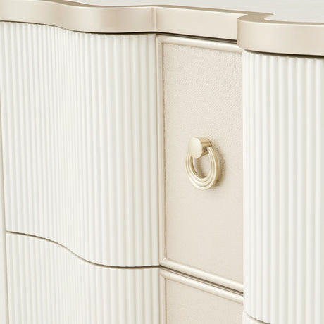 La Marisia Creamy Pearl Nightstand from Michael Amini - Luna Furniture